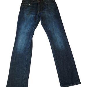 Lucky Brand 410 Mens Blue Mid Rise 5-Pockets Denim Straight Jeans Size 34x32